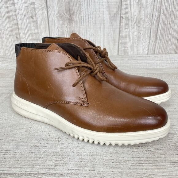 Cole Haan Men\'s Size 8 Grand+ Chukka Dress Boot C37021 British Tan Leather NEW main image 6